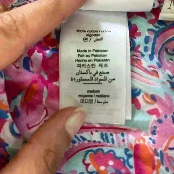 Lilly Pulitzer X POTTERY BARN PJs Isla De Coco Floral TEEN Pajama Set, Medium - Picture 5 of 9